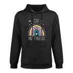 Six And Fabulous 6th Birthday Gifts Girls 6 Year Old Rainbow All-Day Comfort Hoodie