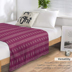 Luxurious Maroon & Golden Graphic Patterns - Contemporary Elegance Premium Throw Blanket