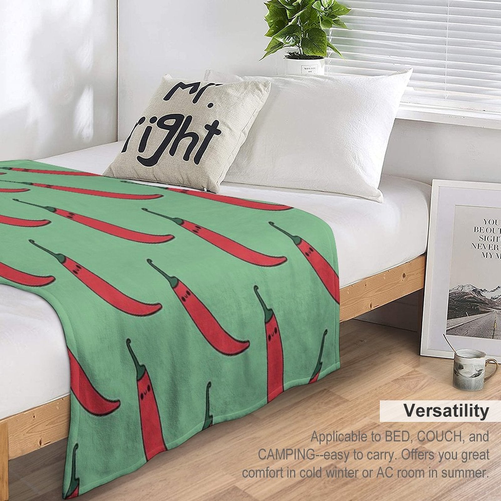 Cute Chili Pepper - Kawaii Gift-ready Throw Blanket