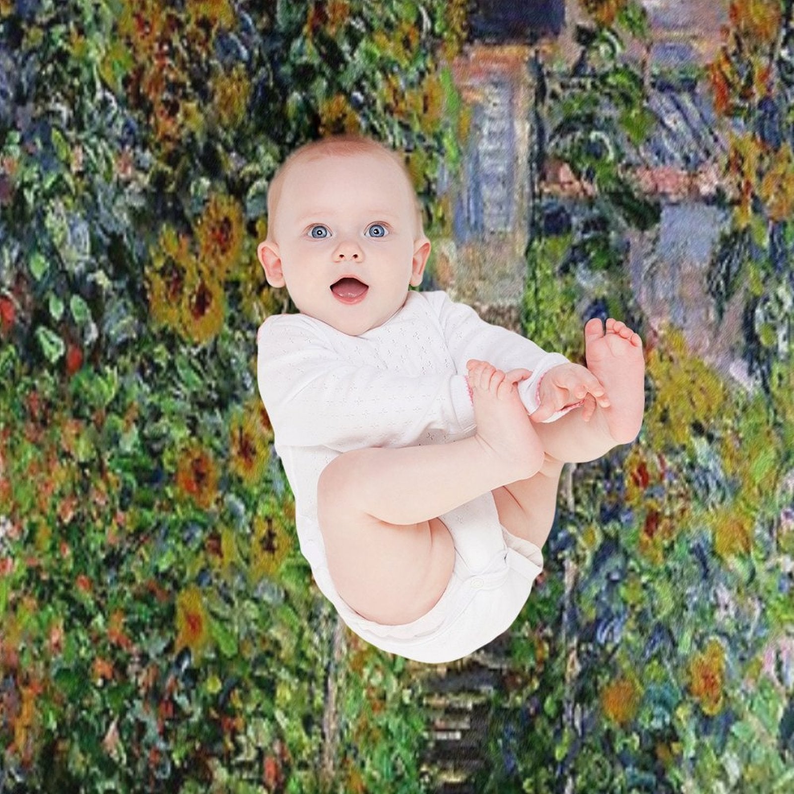 Monet's Garden at Vétheuil - Claude Monet Lightweight Throw Blanket