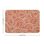 Terracotta And Beige Circles Pattern 02  Repositionable Bath Mat