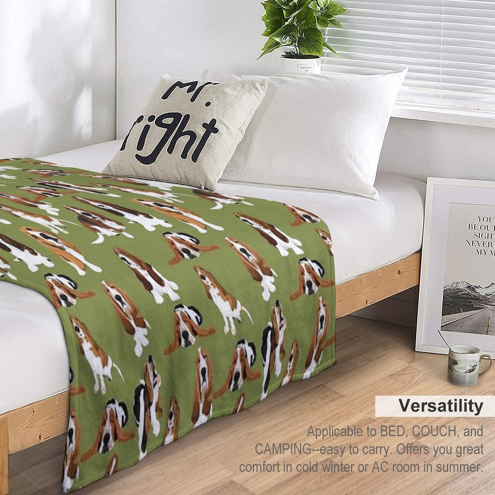 Basset Hound Eco-conscious Throw Blanket