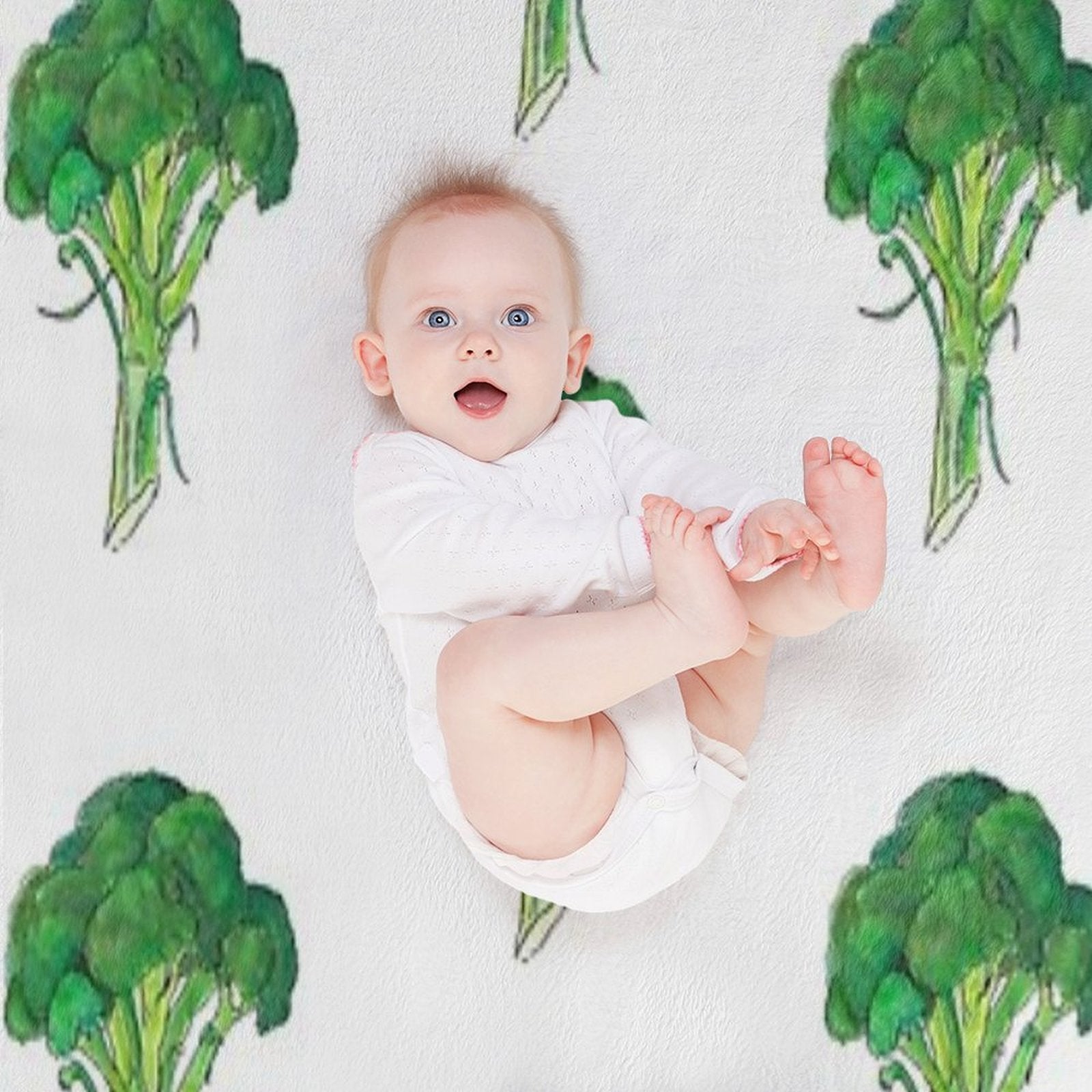Broccoli Anti-pilling Throw Blanket
