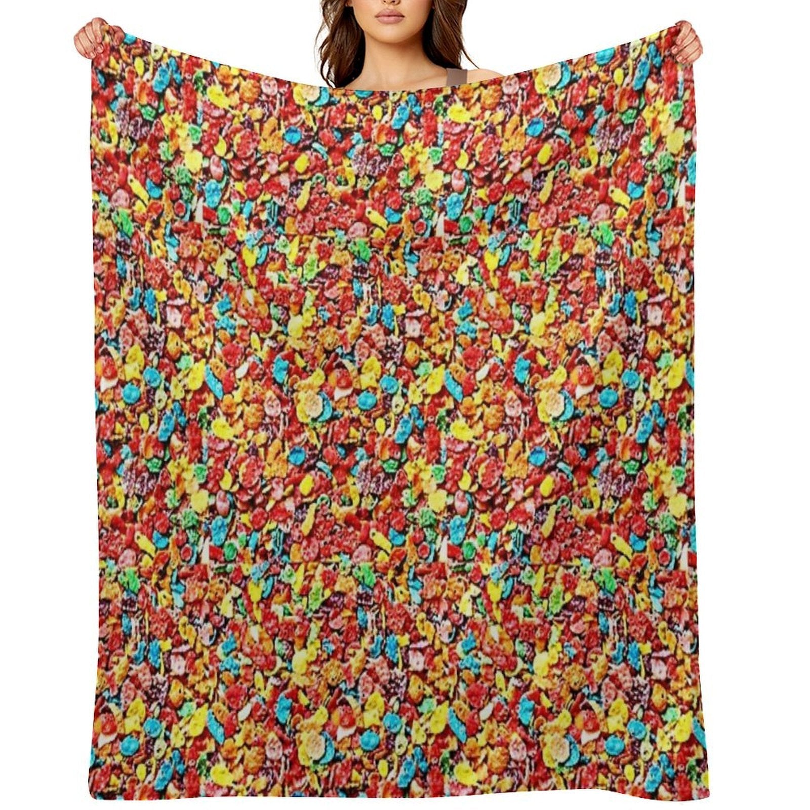 Fruity Cereal Compact Throw Blanket