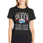 Funny Camper Queen Sassy Gift For Women RV Camping Lovers  Versatile T-Shirt
