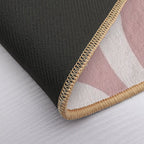 Retro Liquid Swirl & Stars Abstract Pattern Pink  High-Traffic Bath Mat