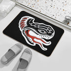 Snake Traditional Tattoo Flash  Pet-Safe Bath Mat