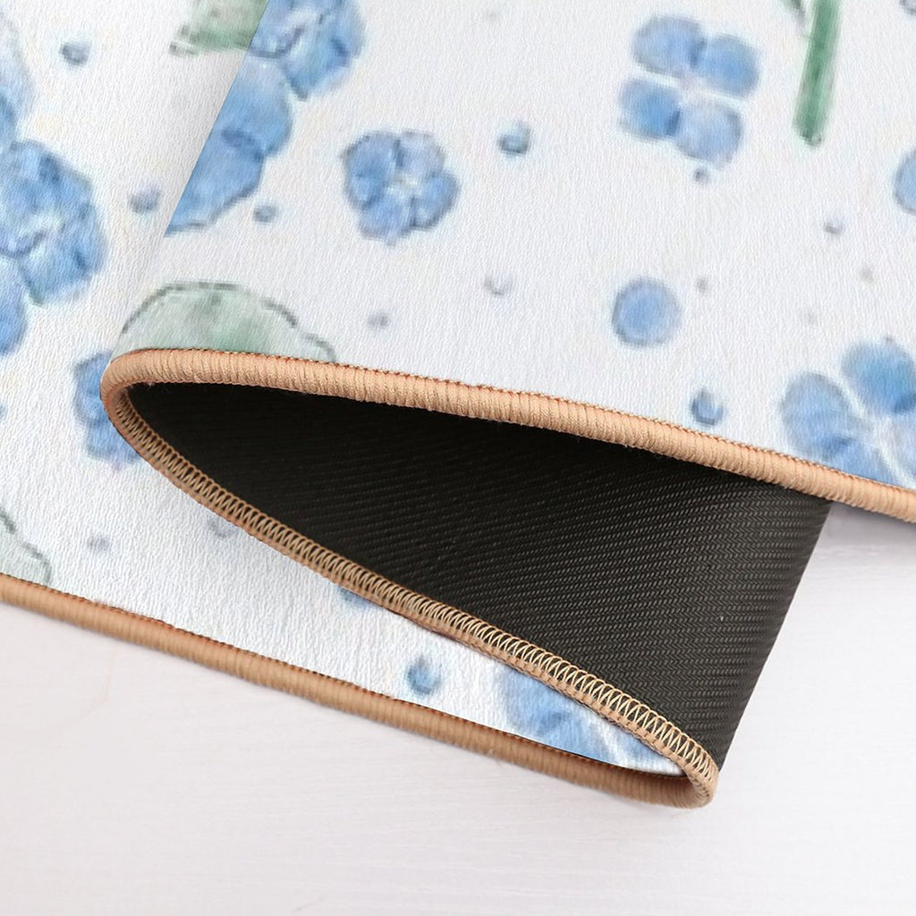 Watercolour Purple Hydrangea Flower Pattern  Fade-Resistant Bath Mat