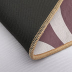 Retro Liquid Swirl & Hearts Abstract Pattern Mulberry Durable Bath Mat