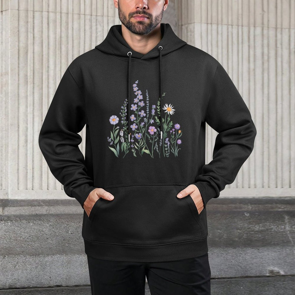 Floral Women Vintage Boho Wildflower Botanical Flower Relaxed Fit Hoodie
