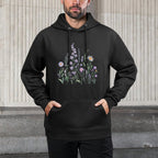 Floral Women Vintage Boho Wildflower Botanical Flower Relaxed Fit Hoodie