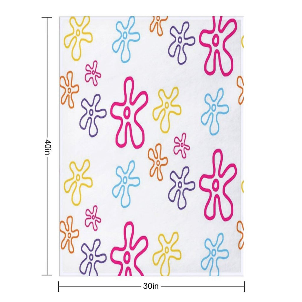 Spongebob Flowers Quick-dry Throw Blanket