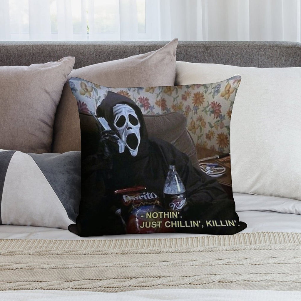 Just Chillin', Killin' Soft Ultra-Soft Texture Throw Pillow