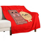 Choco And Pancake Couples Love Shrink-resistant Throw Blanket