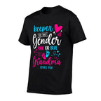 Keeper of The Gender Grandma Loves You Grandma Baby Announce  Cotton T-Shirt