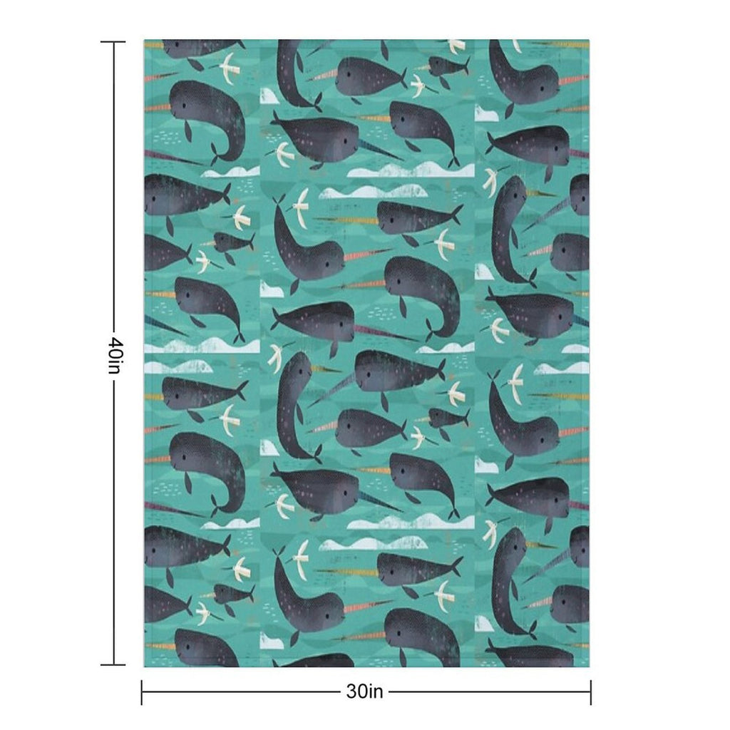 Narwhals And Narbirds Premium Throw Blanket