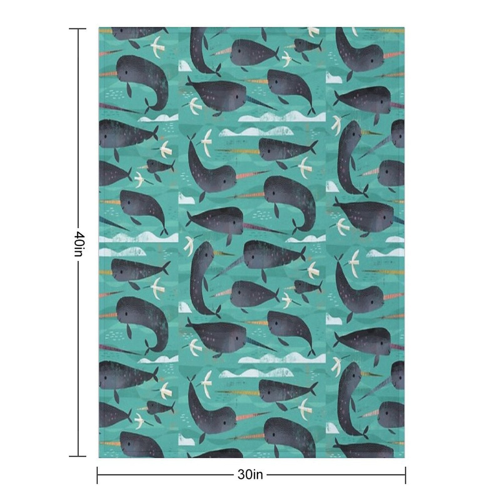 Narwhals And Narbirds Premium Throw Blanket