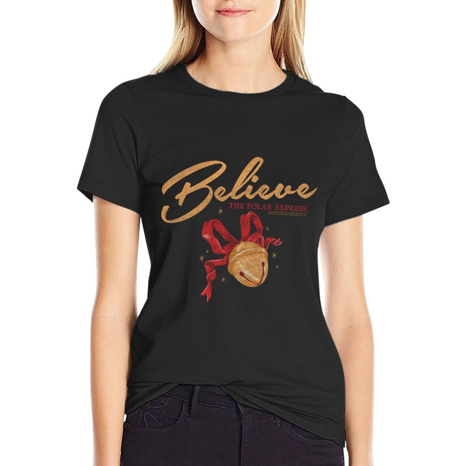 Polar Express Believe Bell Christmas Holiday  Eco-friendly Material T-Shirt