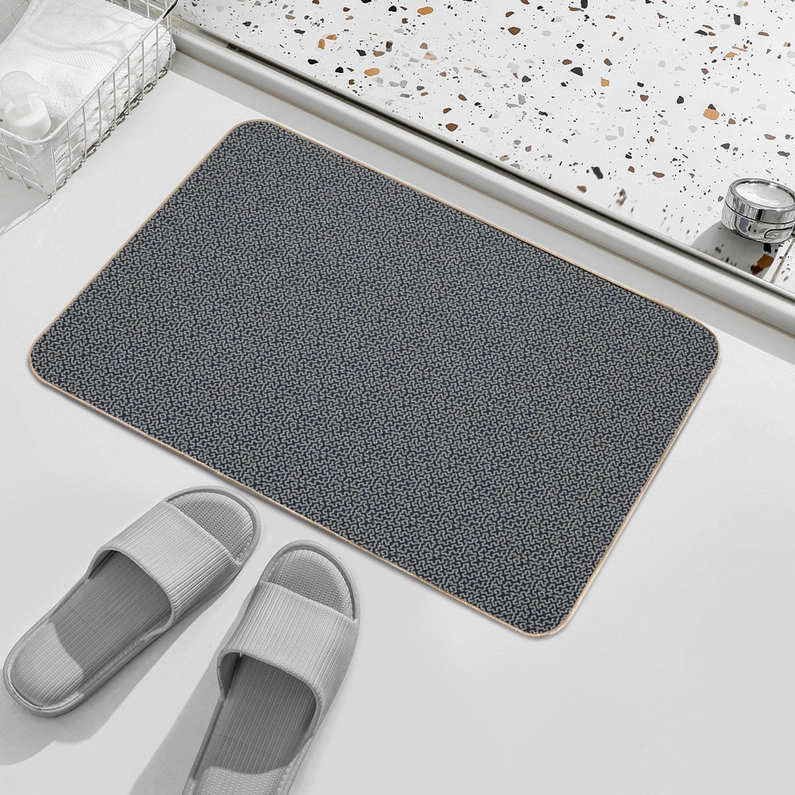 Vibrant Azzy Pattern Design  Stain-Proof Bath Mat