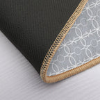 Trellis Pattern No.3 Grey  Stain-Proof Bath Mat