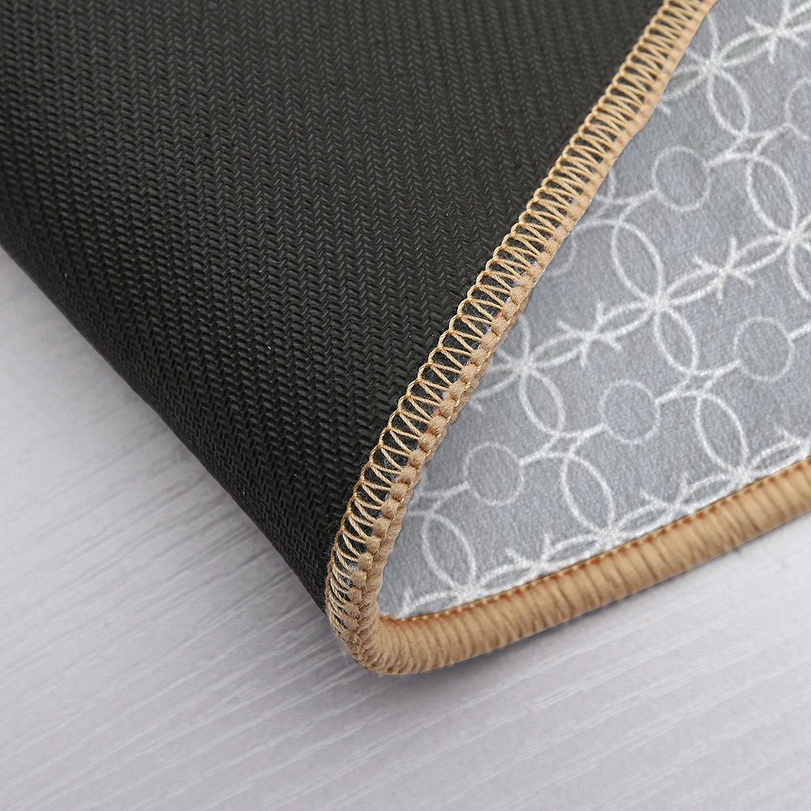 Trellis Pattern No.3 Grey  Stain-Proof Bath Mat