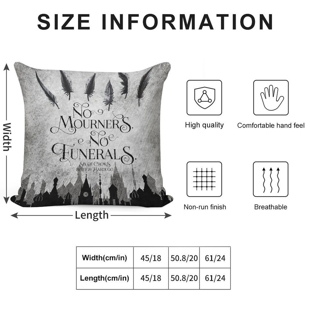 No Mourners No Funerals Soft Hidden Zipper Throw Pillow