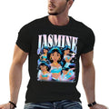 Disney Princess Elegant Classy Jasmine Retro 90s Big Collage  Heathered Texture T-Shirt