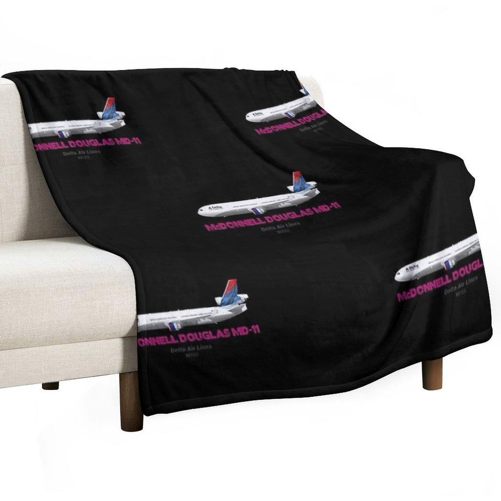 McDonnell Douglas MD-11 - Delta Air Lines Gift-ready Throw Blanket