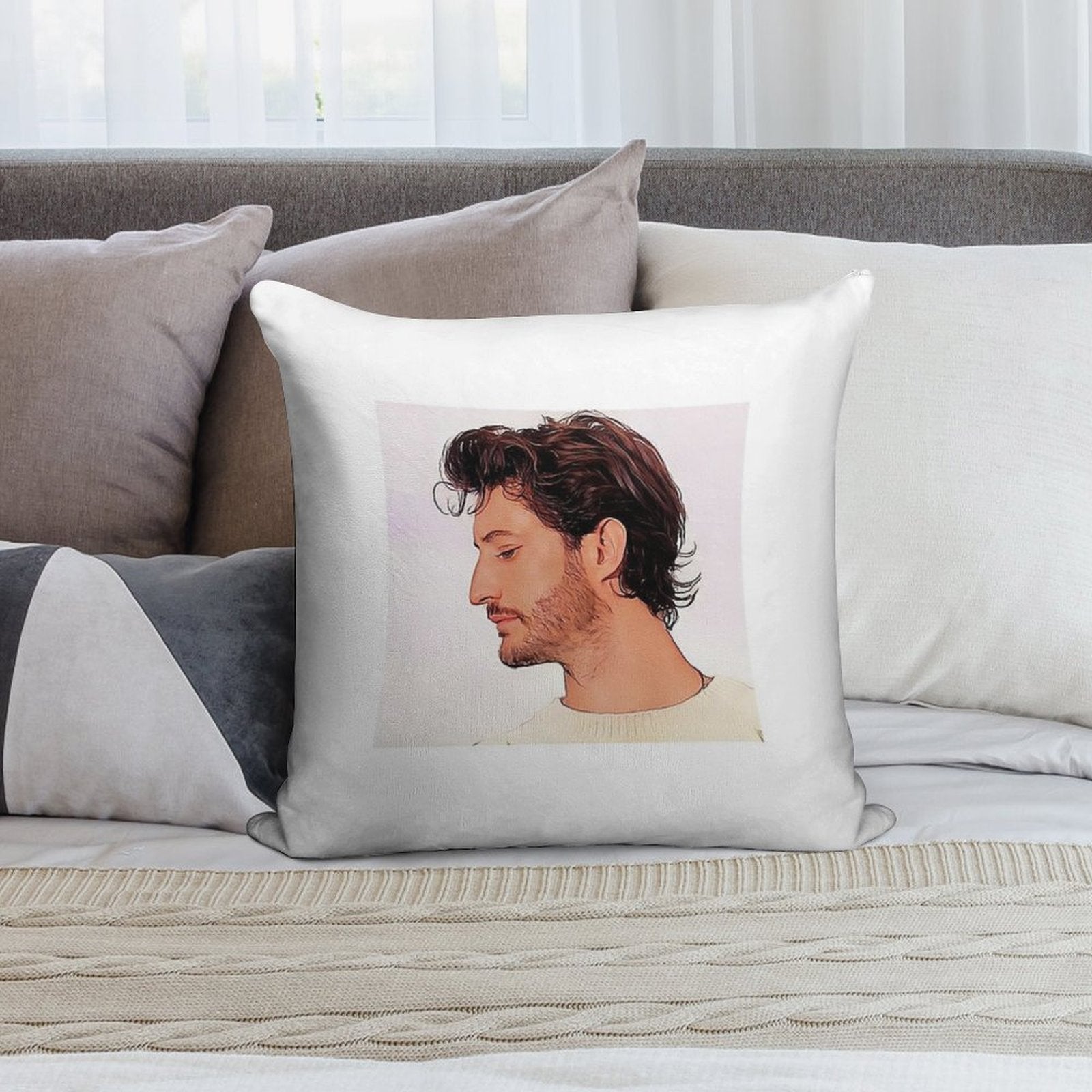 Pierre Niney Soft Shrink-Resistant Throw Pillow