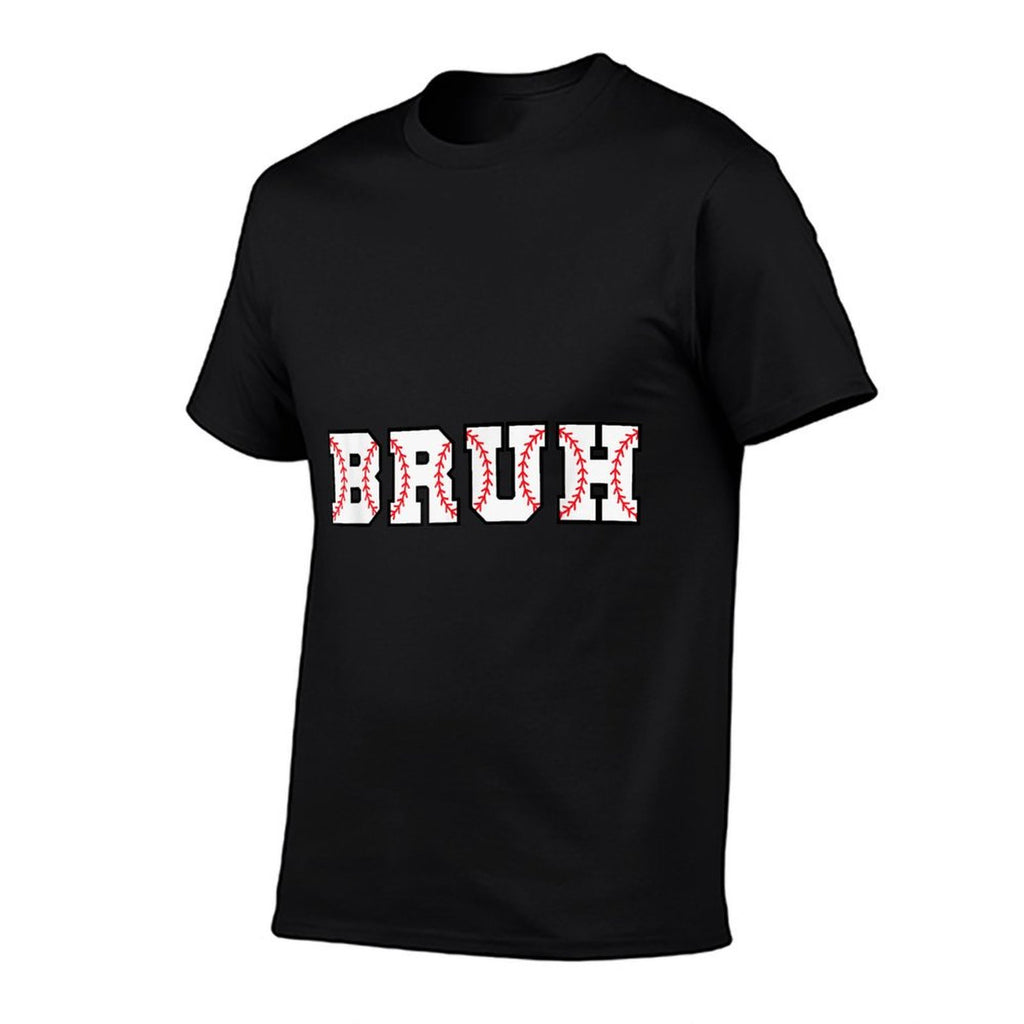 Bruh Meme Funny Baseball Lover Brother Son Boys  Polyester Blend T-Shirt