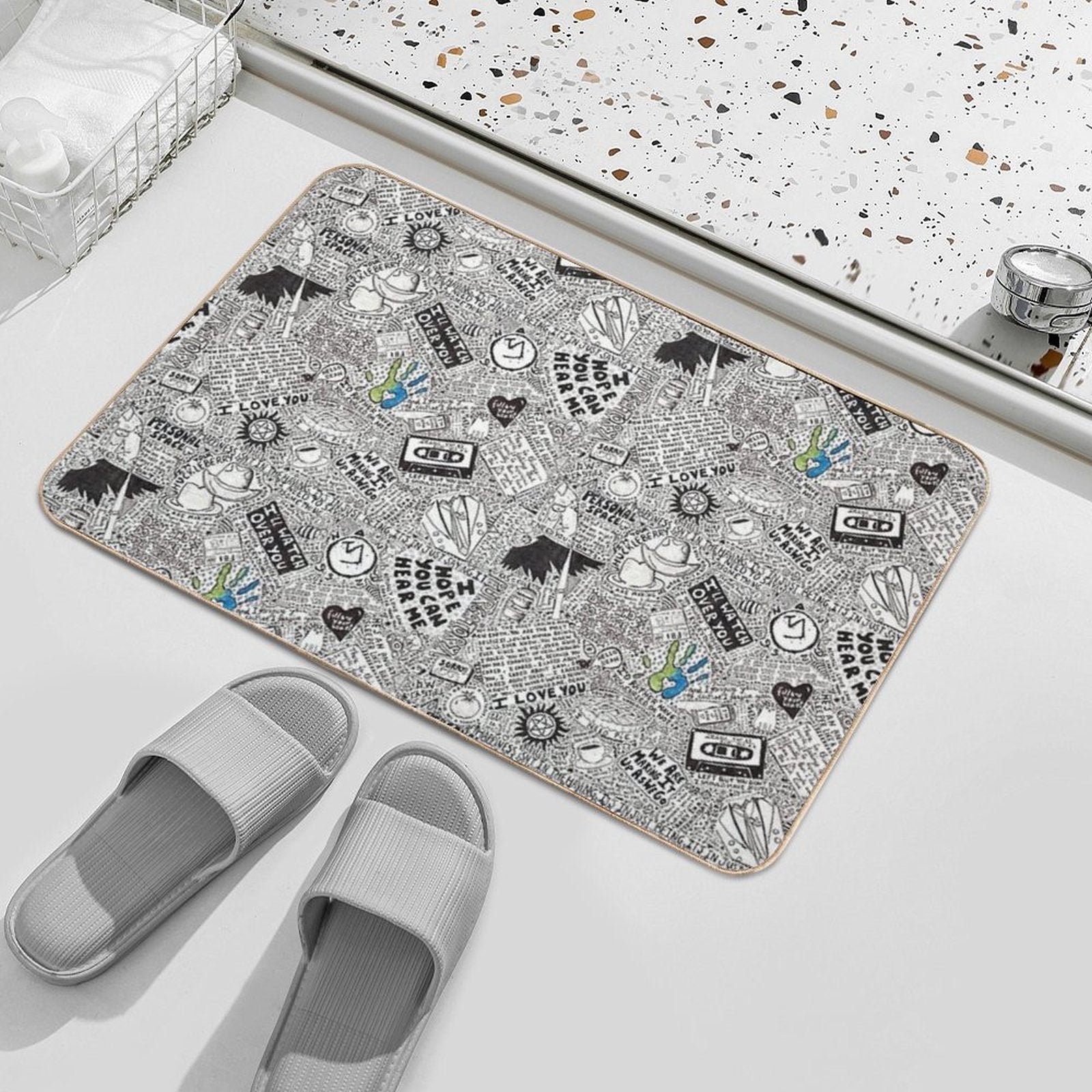 Deancas  Repositionable Bath Mat