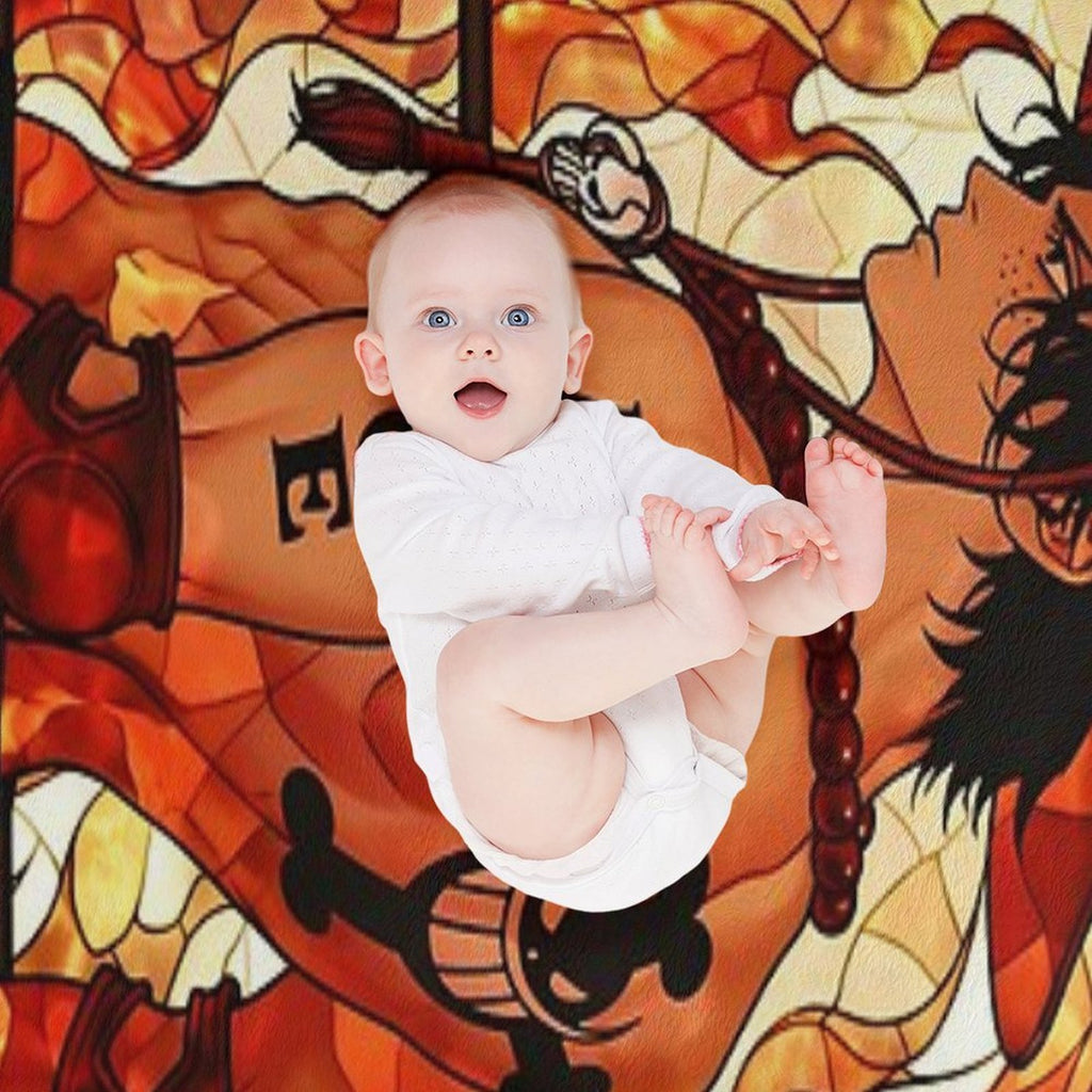Stained Glass Fire Fist All-season Throw Blanket