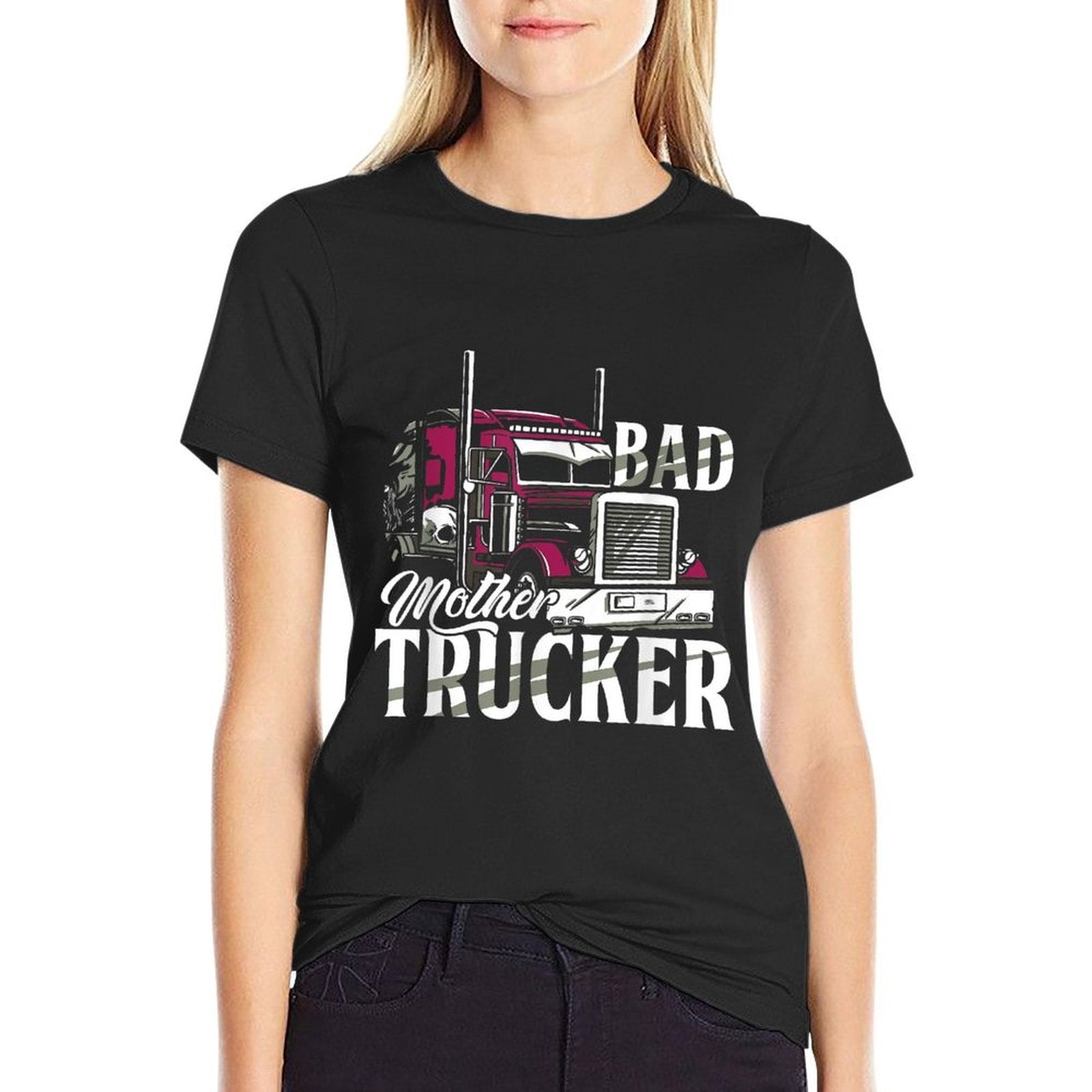 Truck Trucker Highway 18 Wheeler Delivery  Graphic-printed T-Shirt