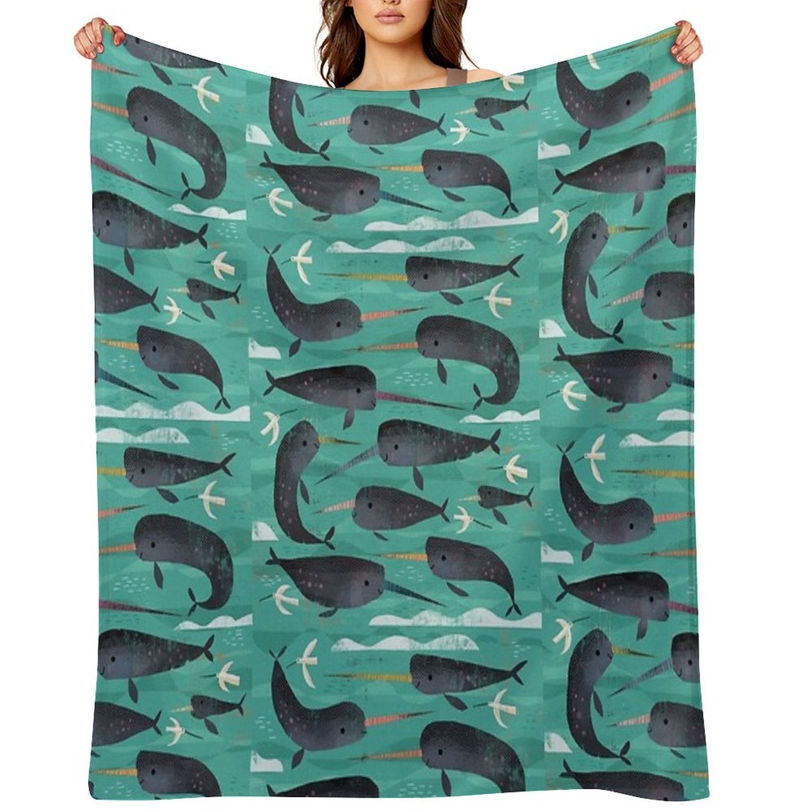 Narwhals And Narbirds Premium Throw Blanket