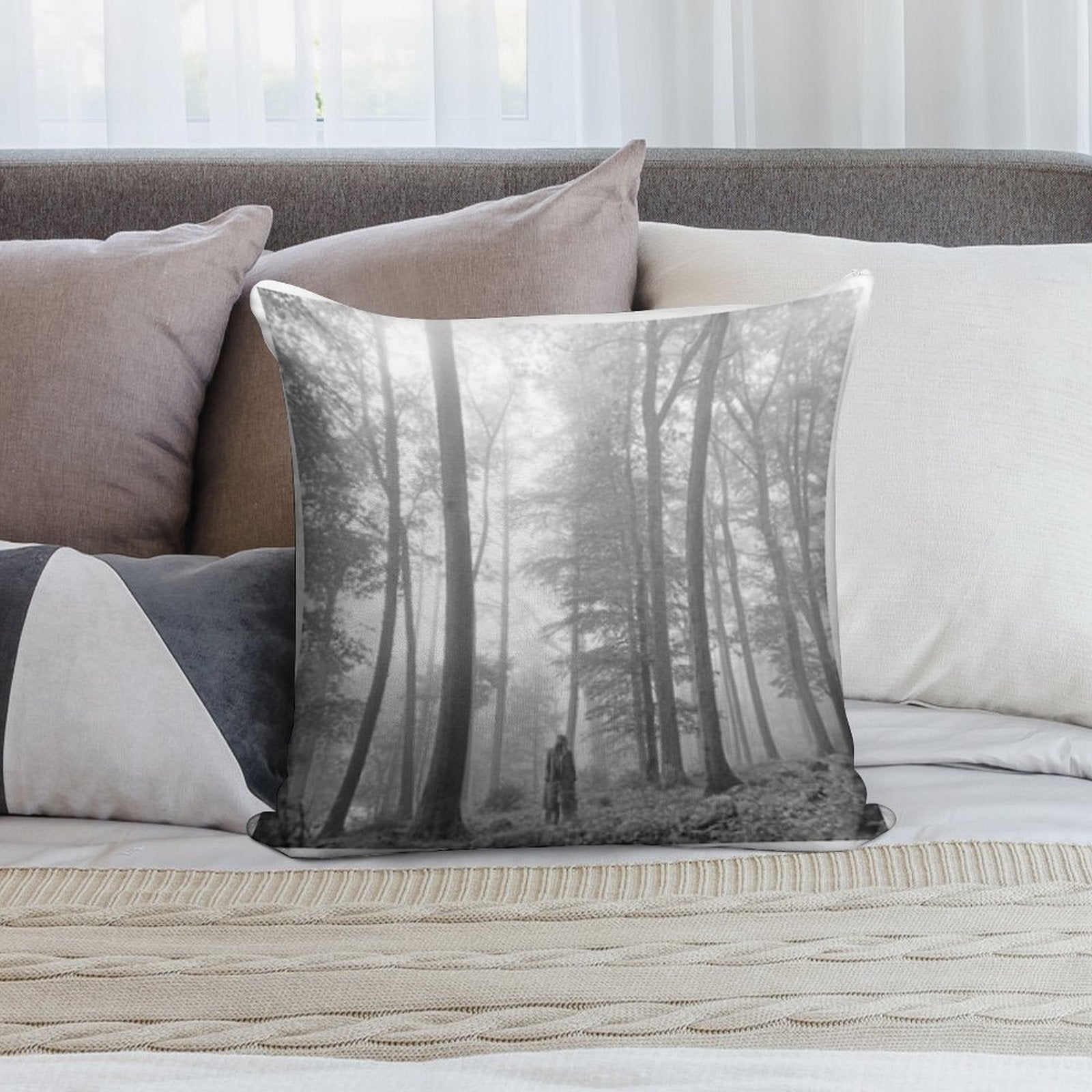 Folklore Soft High-Density Material Throw Pillow