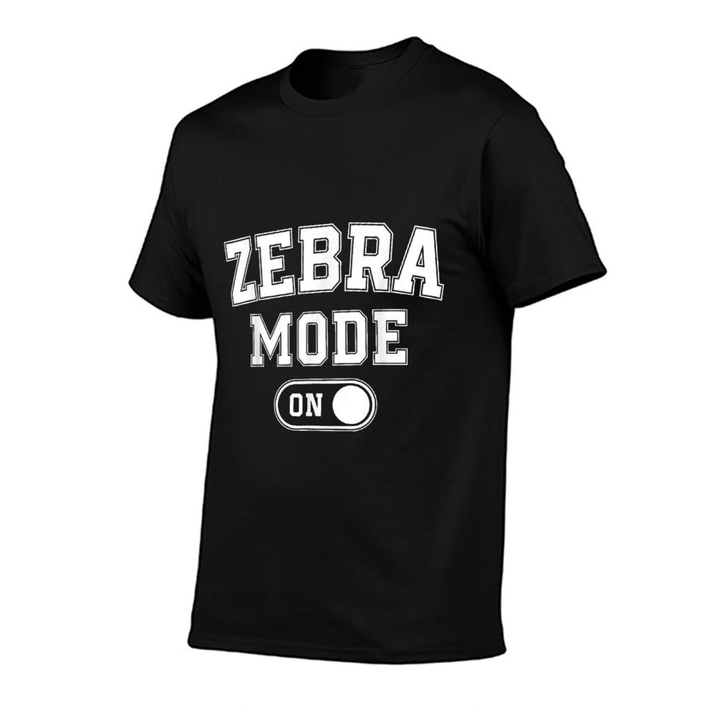 Zebra Mode On Costume Funny Safari Gift Zoo Animal Lover  Heathered Texture T-Shirt