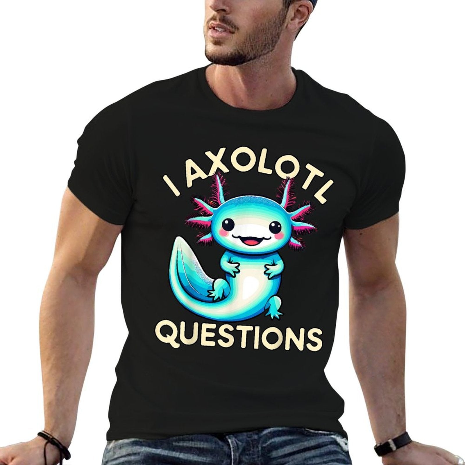 Funny I Axolotl Questions  High-quality Stitching T-Shirt