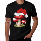 Mushroom Lover Gift Santa Hat Mushroom Christmas  Quick-drying T-Shirt