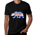 Chicago City Distressed Bear Gift  Heathered Texture T-Shirt
