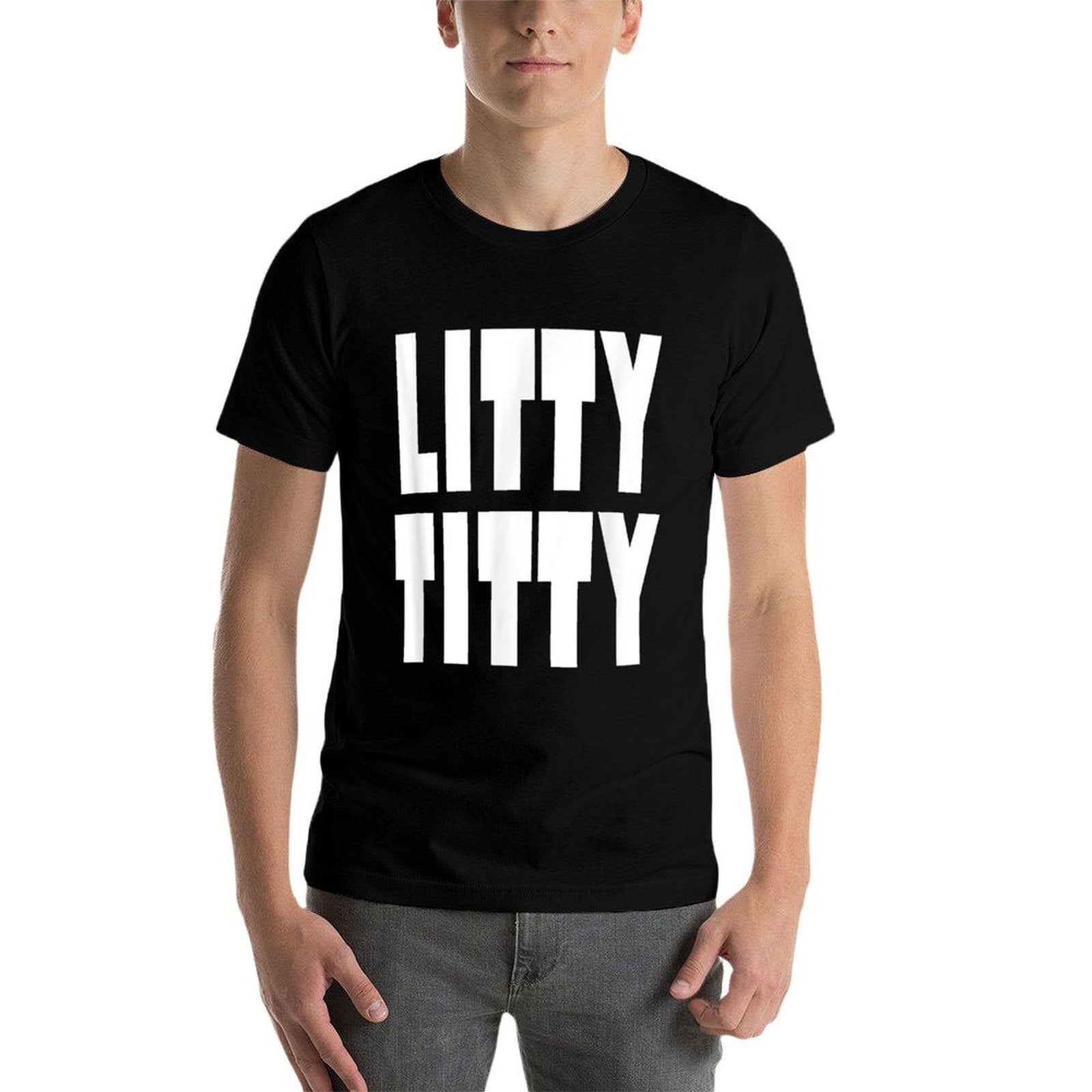 Funny Litty Titty T-shirt - College - School - Student Meme  Summer-ready Fabric T-Shirt