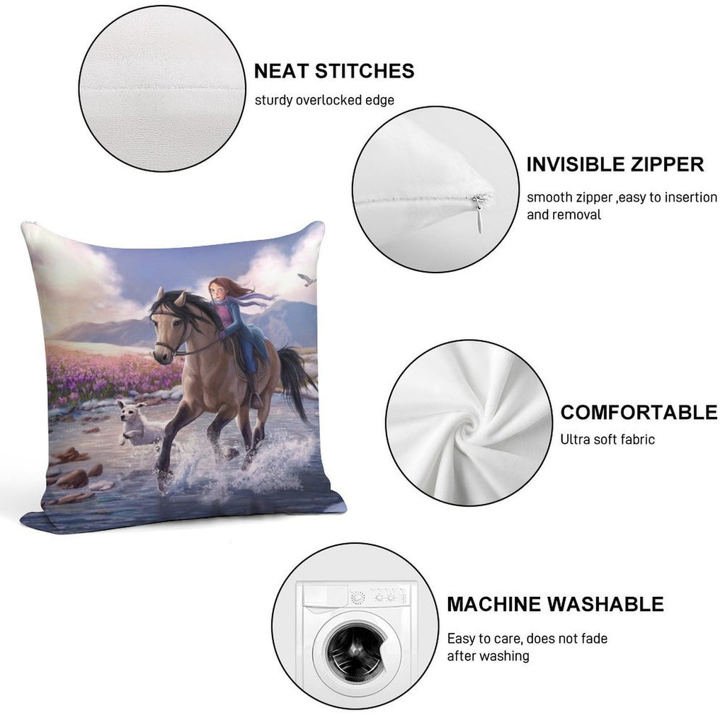 StarStable Horse Wallpaper Soft Bedroom Essential Throw Pillow