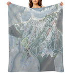 Grand Targhee Resort Trail Map Quick-dry Throw Blanket