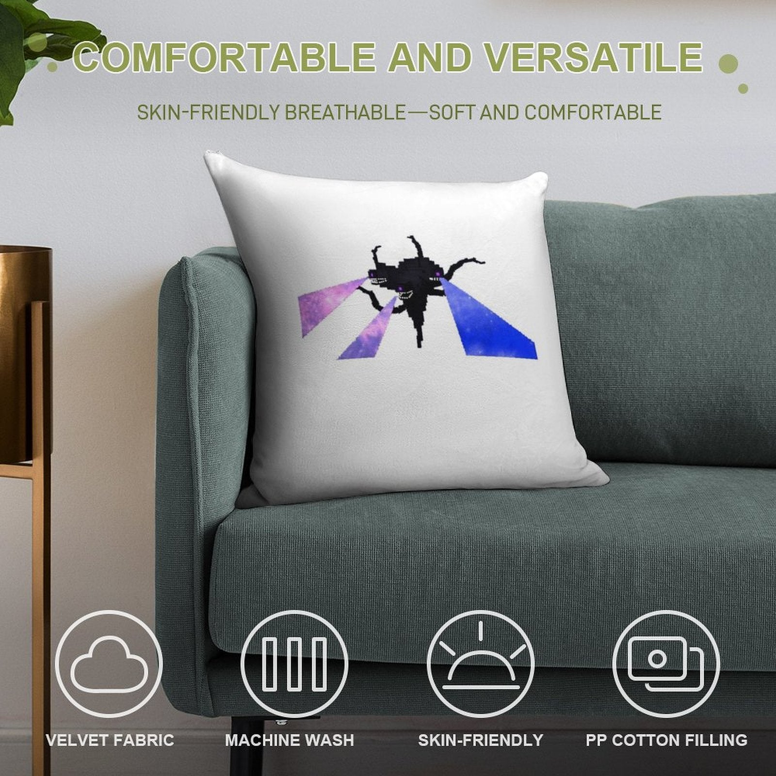 Galaxy Wither Storm Soft Bedroom Essential Throw Pillow