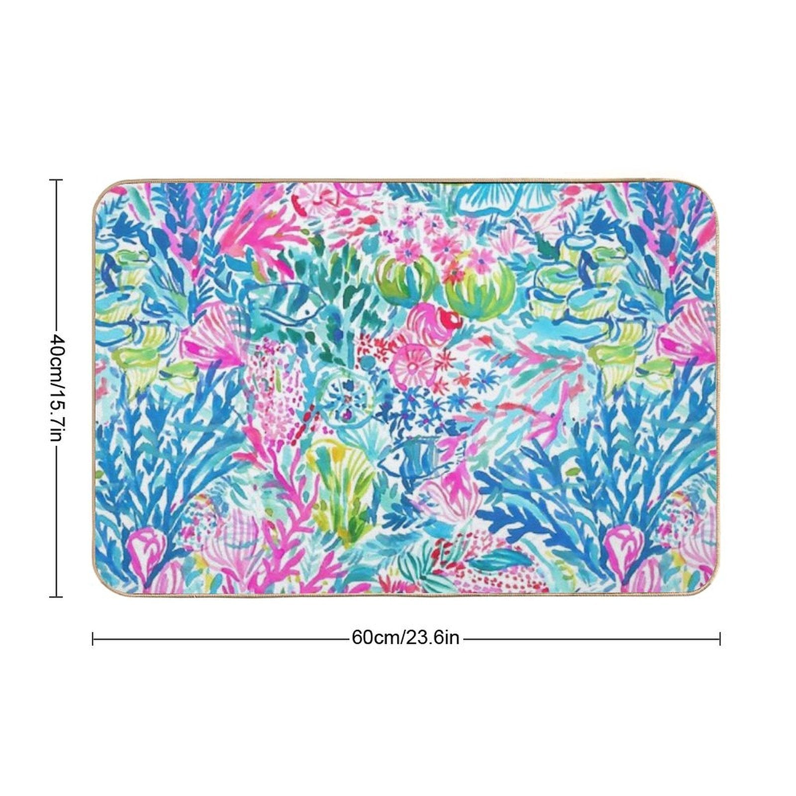 Summer Lily Ocean Holidays  Absorbent Bath Mat