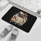 KISS ® The Band - End of The Road on Fire Logo  Absorbent Bath Mat