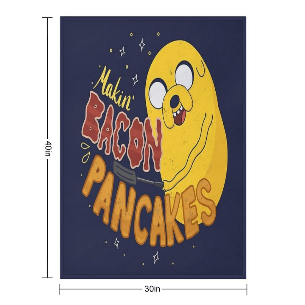 Makin' Bacon Pancakes - Jake The Dog Wrinkle-free Throw Blanket