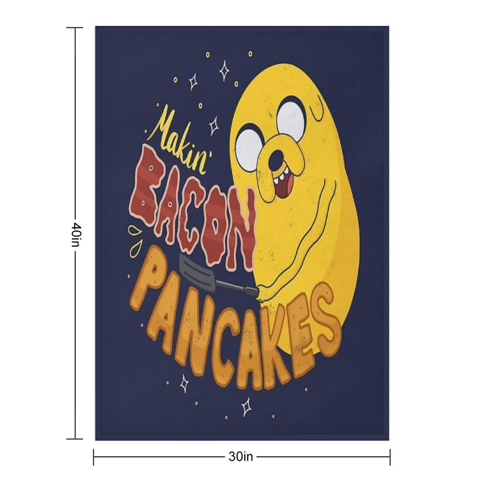 Makin' Bacon Pancakes - Jake The Dog Wrinkle-free Throw Blanket