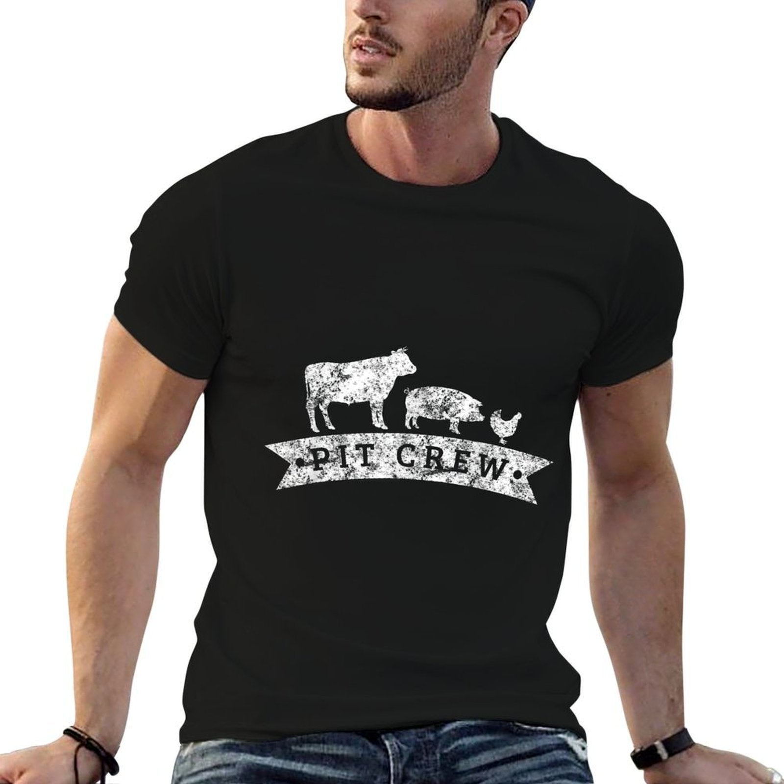 Vintage Pit Crew Funny BBQ Grilling  Versatile T-Shirt