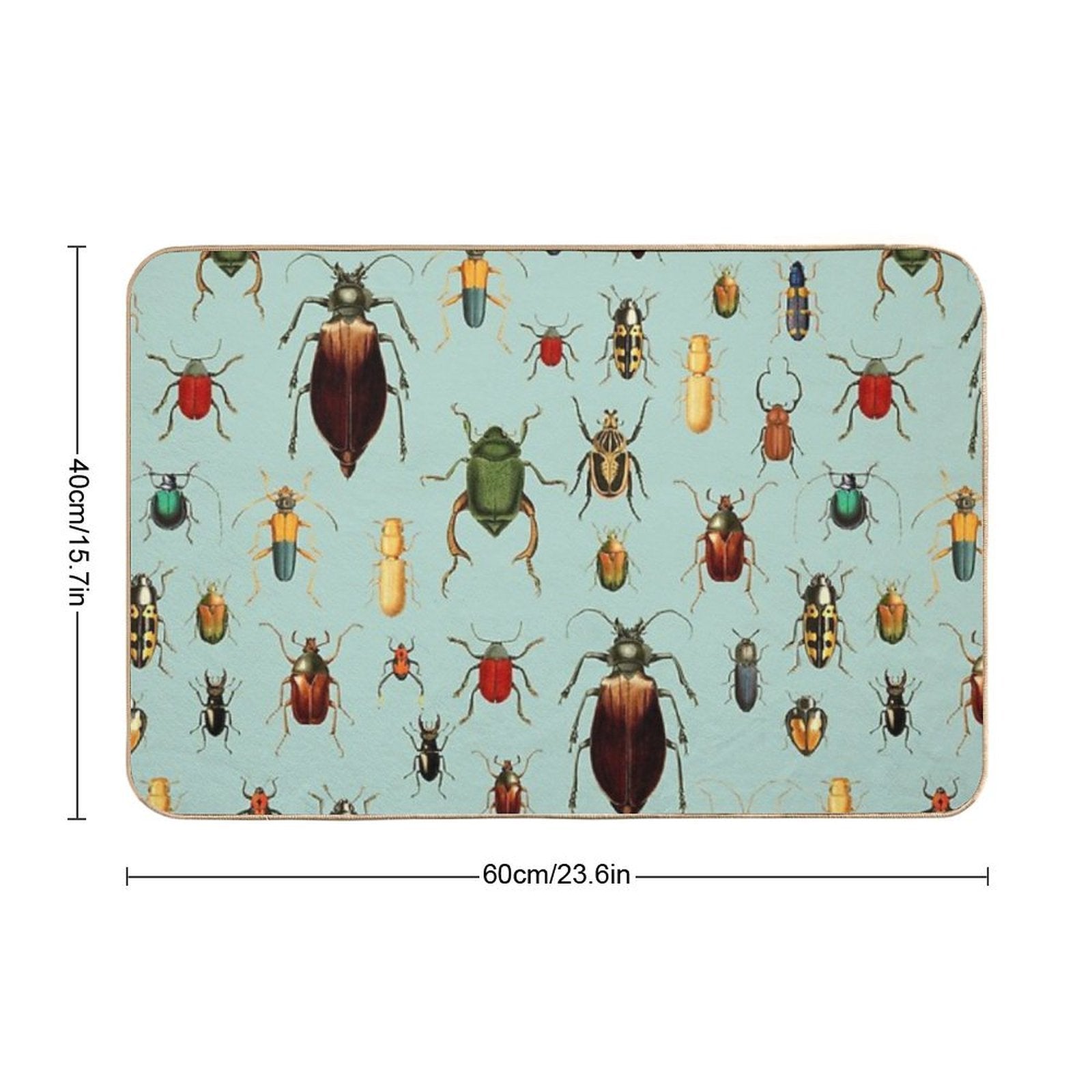 Antique Pattern - Beetles And Bugs  Multi-Purpose Bath Mat