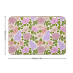 Soft Romantic Pastel Botanicals  Fade-Resistant Bath Mat